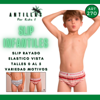 ANTILLAS SLIP INFANTIL RAYADO CON ELASTICO VISTA
